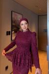 Şimal Elbise Bordo  BORDO