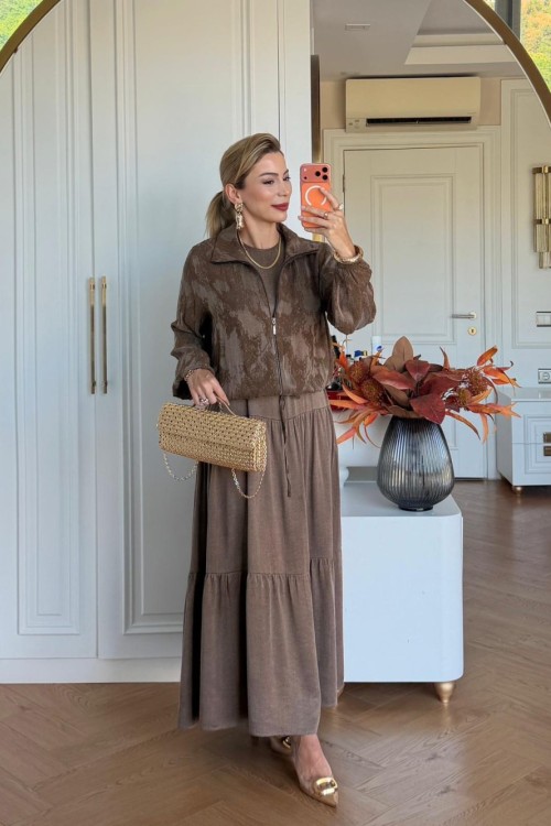 Sinem Elbise Takım Vizon HAKİ