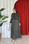 Sinem Elbise Takım Haki Haki