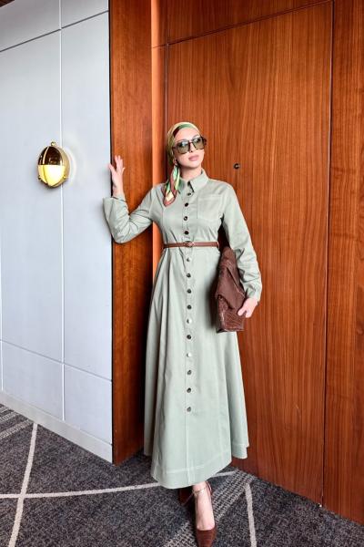 Şirin Elbise Haki Haki