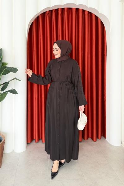 Şule Elbise Kahverengi Kahverengi