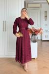 Sümbül Elbise Bordo  BORDO