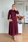 Sümbül Elbise Bordo  BORDO