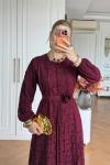 Sümbül Elbise Bordo  BORDO
