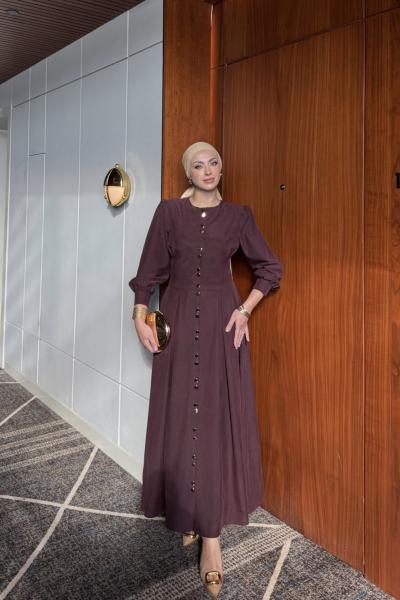 Sümbül Elbise Mürdüm Mürdüm