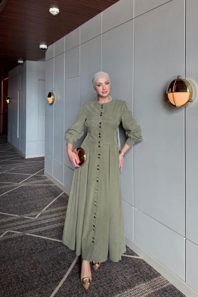 Sümbül Elbise Haki Haki