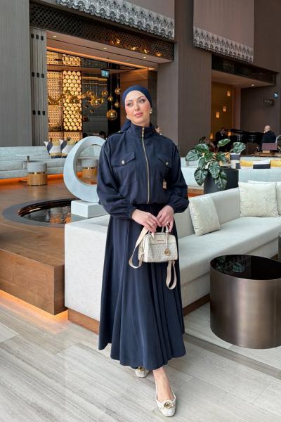 Sümeyra Etekli Takım Lacivert Lacivert