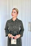 Sümeyye Cupra İpek Elbise Haki 