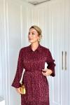 Sümeyye Elbise Bordo Bordo