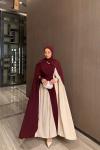 Tuana Elbise Bordo  BORDO