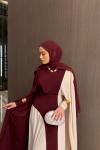 Tuana Elbise Bordo  BORDO