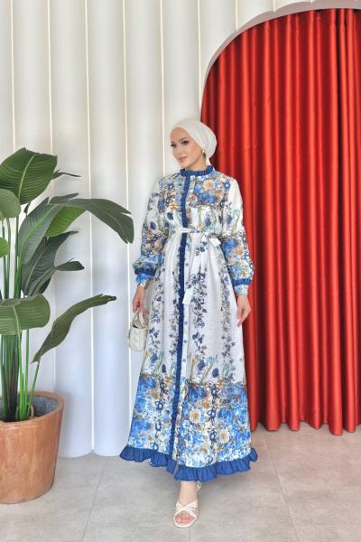 Ümmühan Elbise Mavi Mavi