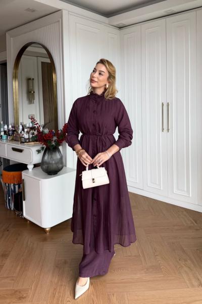 Yade Pantolon Takım Mürdüm MÜRDÜM