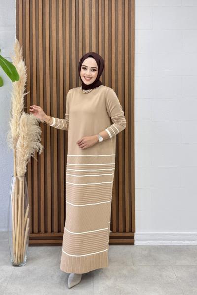 Yağmur Elbise Bej Camel