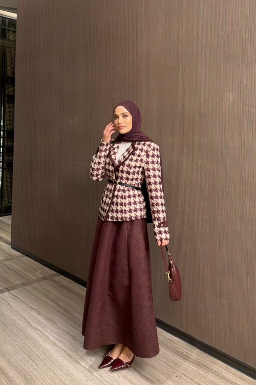 Yağmur Etekli Takım Bordo  BORDO