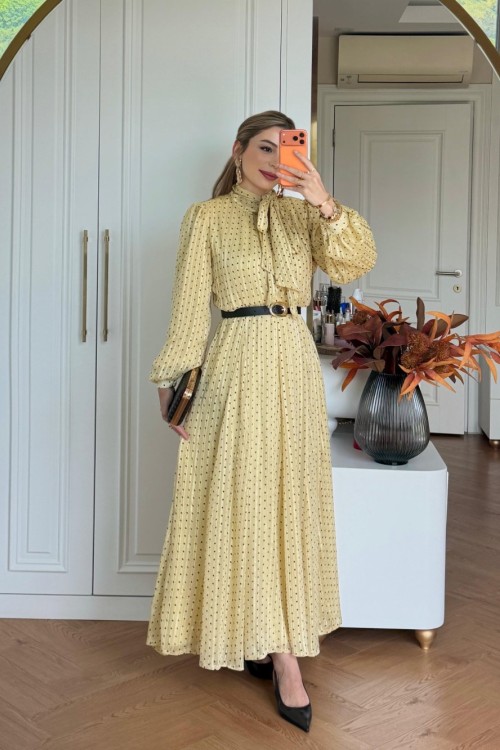 Yaprak Elbise Sarı SARI