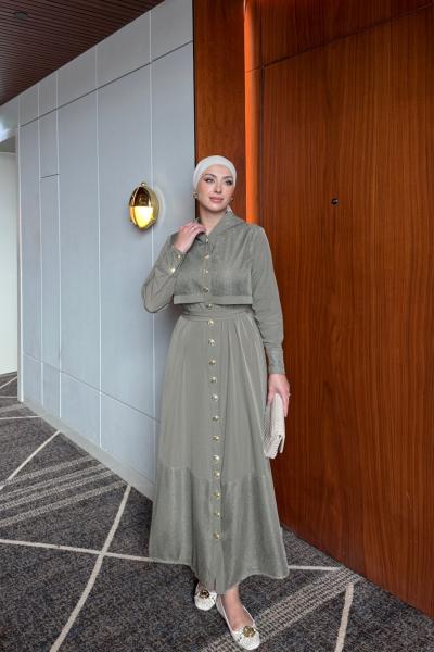 Zambak Elbise Haki Haki