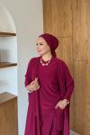 Zarife  Üçlü Pantolon Takım Bordo  BORDO