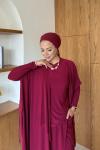 Zarife  Üçlü Pantolon Takım Bordo  BORDO