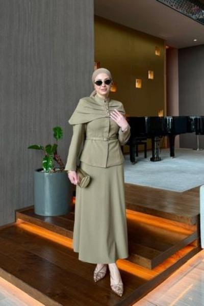 Zeliha Etekli Takım Olive Olive