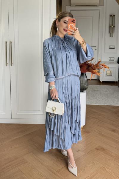 Zeynep Etek Takım Bebe Mavisi Bebe Mavisi