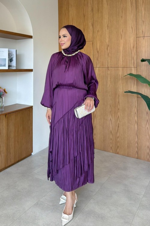 Zeynep Etek Takım Mürdüm MÜRDÜM