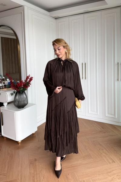 Zeynep Etek Takım Acı Kahve Acı Kahve