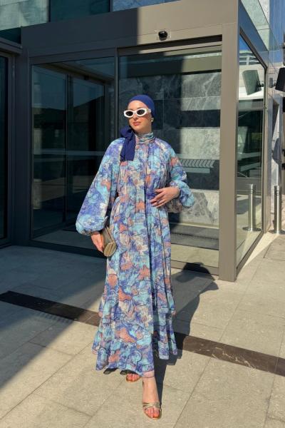 Zeyre Elbise Mavi Mavi