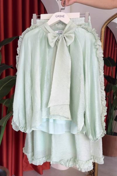 Zuhal Etekli Takım Su Yeşili Su Yeşili