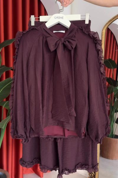 Zuhal Etekli Takım Mürdüm Mürdüm