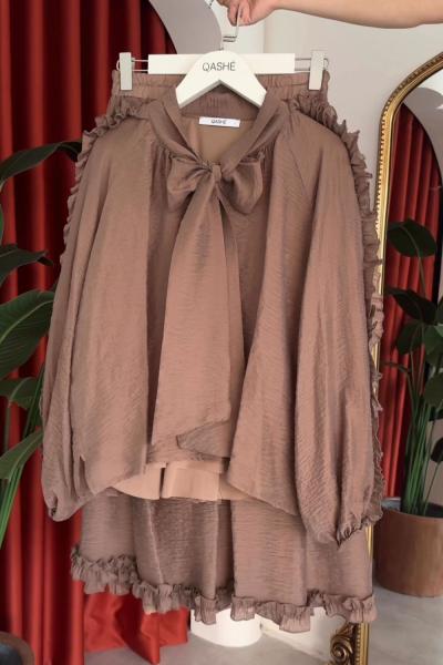 Zuhal Etekli Takım Kahverengi Kahverengi