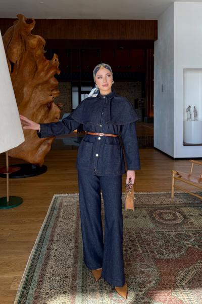 Zülal Pantolonlu Takım  Lacivert