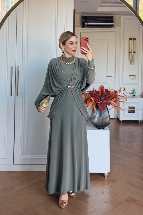 Zülfiye Elbise Mint yeşili Mint Yeşili
