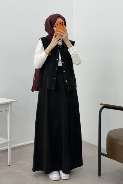 Açelya Tensel  Kot Etekli 3 Lü Takım