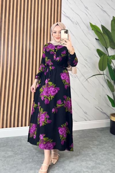 Gülümser Pamuklu Vİskon Elbise