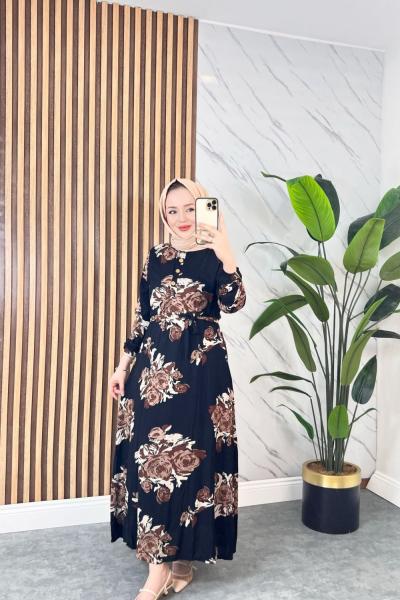 Gülümser Pamuklu Vİskon Elbise