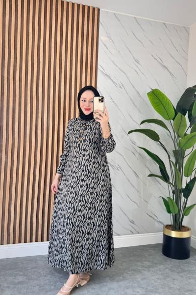 Güz Pamuklu Vİskon Elbise