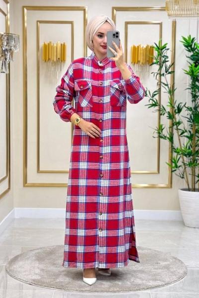 Havin Şanel Kap Çift Çepli - Kırmızı