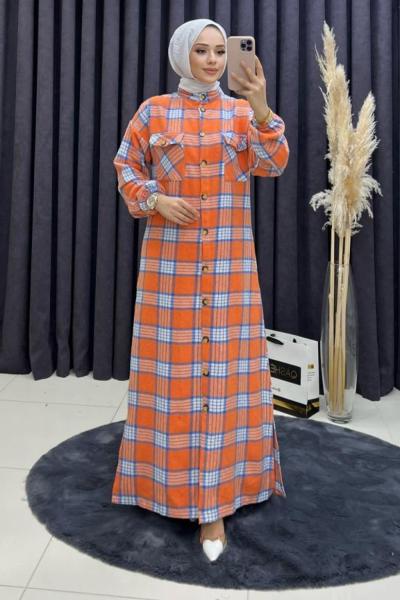 Havin Şanel Kap Çift Çepli - Turuncu