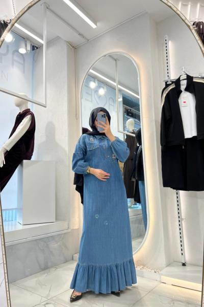 İlknur Tensel Kot Elbise