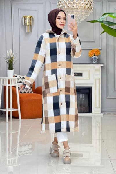 Şermin  Polar Oduncu Gömlek - Turuncu