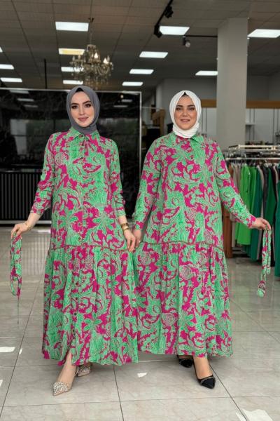 Afitap Elbise Fuşya Fuşya