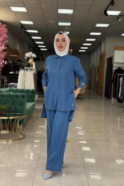 Afra Kot Takım Mavi kot mavi