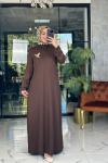 Aylin Elbise Kahverengi Kahverengi