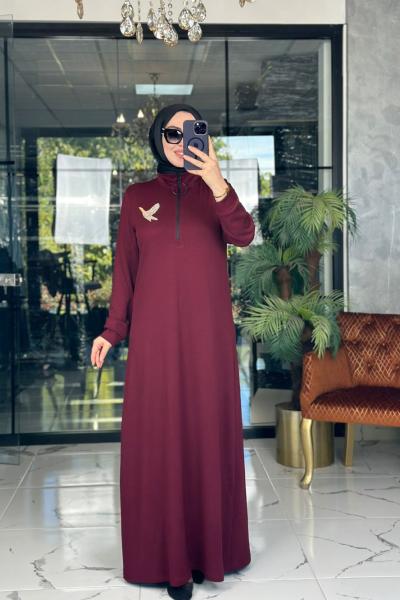 Aylin Elbise Bordo Bordo