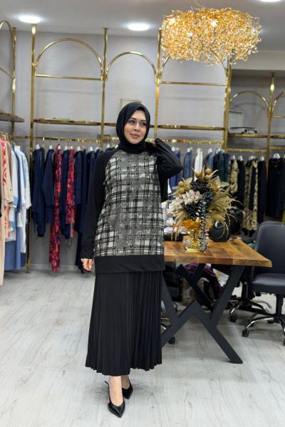 Begüm Takım Gri Gri