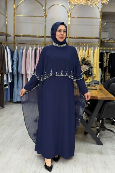 Berrin Abiye Elbise Lacivert Lacivert