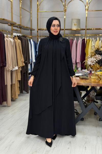 Cansel Elbise Siyah Siyah