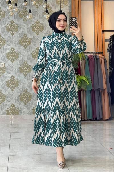 Ceren Elbise Turkuaz Turkuaz