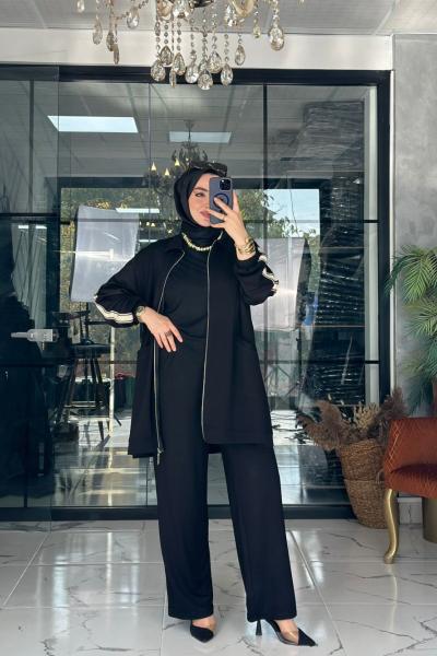 Ceylan Takım Siyah Siyah